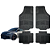 Jogo de Tapete Automotivo Universal Preto 4 peças Borracha GR Yaris - Imagem 1