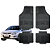 Jogo de Tapete Automotivo Universal Preto 4 peças Borracha Hyundai I30 - Imagem 1