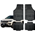 Jogo Tapete Automotivo Universal Preto 4 peças Borracha Jeep Compass - Imagem 1