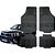 Jogo de Tapete Automotivo Universal Preto 4 peças Borracha Kia Mohave - Imagem 1