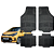 Jogo de Tapete Automotivo Universal Preto 4 peças Borracha Kia Picanto - Imagem 1