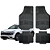 Jogo de Tapete Automotivo Universal Preto 4 peças Borracha Kia Sportage - Imagem 1