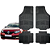 Jogo Tapete Automotivo Universal Preto 4 peças Borracha Renault Sandero - Imagem 1