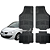 Jogo Tapete Automotivo Universal Preto 4 peças Borracha Renault Scenic - Imagem 1
