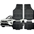 Jogo de Tapete Automotivo Universal 4 peças Preto Borracha Toyota Rav4 - Imagem 1