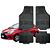 Tapete Automotivo Universal 4 peças Preto Borracha Toyota Yaris Hatch - Imagem 1
