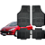 Tapete Automotivo Universal 4 peças Preto Borracha Peugeot 308 Hatch - Imagem 1
