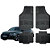 Jogo de Tapete Automotivo Universal 4 peças Preto Borracha PVC Audi A3 - Imagem 1