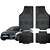 Jogo de Tapete Automotivo Universal 4 peças Preto Borracha PVC Audi A4 - Imagem 1