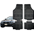 Jogo de Tapete Automotivo Universal 4 peças Preto Borracha PVC BMW 528i - Imagem 1