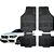 Jogo de Tapete Automotivo Universal 4 peças Preto Borracha PVC BMW 118i - Imagem 1
