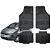 Jogo Tapete Automotivo Universal 4 peças Preto Borracha PVC Chery Face - Imagem 1