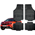 Tapete Automotivo Universal 4 Peça Preto Borracha PVC Citroen Aircross - Imagem 1