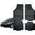 Tapete Automotivo Universal 4 Peça Preto Borracha PVC Citroen C4 Pallas - Imagem 1