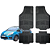 Tapete Automotivo Universal 4 Peça Preto Borracha Citroen C4 Picasso - Imagem 1