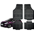 Jogo Tapete Automotivo Universal 4 Peça Preto Borracha PVC Citroen DS3 - Imagem 1