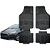 Jogo Tapete Automotivo Universal 4 Peça Preto Borracha Ford Focus Hatch - Imagem 1