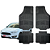 Jogo Tapete Automotivo Universal 4 Peça Preto Borracha Ford Focus Sedan - Imagem 1