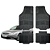 Jogo Tapete Automotivo Universal 4 Peça Preto PVC Borracha Ford Mondeo - Imagem 1