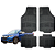 Jogo de Tapete Automotivo Universal 4 Peça Preto PVC Borracha SUV HR-V - Imagem 1