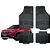 Jogo de Tapete Automotivo Universal 4 Peça Preto PVC Borracha WR-V - Imagem 1