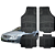 Jogo Tapete Automotivo Universal 4 Peça Preto Borracha Mercedes C S SL - Imagem 1