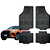 Jogo Tapete Automotivo Universal 4 Peça Preto Borracha PVC SUV Kicks - Imagem 1