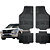 Jogo Tapete Automotivo Universal 4 Peça Preto Borracha PVC SUV Kicks - Imagem 1