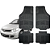 Jogo Tapete Automotivo Universal 4 Peça Preto Borracha PVC Tilda Hatch - Imagem 1