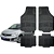 Jogo Tapete Automotivo Universal 4 Peça Preto Borracha PVC Tilda Sedan - Imagem 1