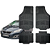 Jogo Tapete Automotivo Universal 4 Peça Preto Borracha PVC Peugeot 408 - Imagem 1