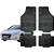 Jogo Tapete Automotivo Universal 4 Peça Preto Borracha PVC Peugeot 508 - Imagem 1