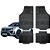 Jogo Tapete Automotivo Universal 4 Peça Preto Borracha PVC Peugeot 2008 - Imagem 1