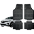 Jogo de Tapete Automotivo Universal 4 Peça Preto Borracha PVC Captur - Imagem 1