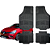 Jogo Tapete Automotivo Universal 4 Peça Preto Borracha PVC Renault Clio - Imagem 1