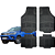 Jogo de Tapete Automotivo Universal 4 Peça Preto Borracha Toyota Hilux - Imagem 1