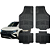 Jogo de Tapete Automotivo Universal 4 Peça Preto Borracha Pvc Vw Taos - Imagem 1