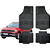 Jogo Tapete Automotivo Universal 4 Peça Preto Borracha Pvc Vw T-Cross - Imagem 1