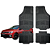 Jogo Tapete Automotivo Universal 4 Peça Preto Borracha Pvc Vw Virtus - Imagem 1