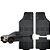 Jogo Tapete Automotivo Universal 4 Peça Preto Borracha Pvc Volvo X60 - Imagem 1