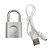 Cadeado Digital com Biometria 30mm Prata CF30 Papaiz - Imagem 3