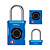 Cadeado TSA Digital com Biometria e senha 35B Papaiz Azul - Imagem 3