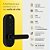 Fechadura Digital YMC 420W Preto Fosco - Abre por biometria, senha, cartão e chave - Imagem 3