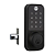 Fechadura Digital YDD 120 Preta porta Externa senha e chave - Imagem 1