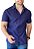 Camisa Manga Curta Basica Azul Marinho - Imagem 3