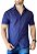 Camisa Manga Curta Basica Azul Marinho - Imagem 1