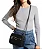 Bolsa Transversal Michael Kors Jet Set Couro Saffiano Preto Couro Ouro Preto - Imagem 5