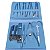 Kit Manicure 16 Peças com Bolsa Dobrável [Azul] - Imagem 1