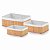 Kit 3 Cestos de Bambu Decorativos para Organização com Forro Removível - Imagem 3