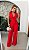 Conjunto Vermelho Calça Pantalona e Blusa Transpassada - Imagem 1
